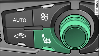 Automatic air conditioner: Seat heating button and rotary control